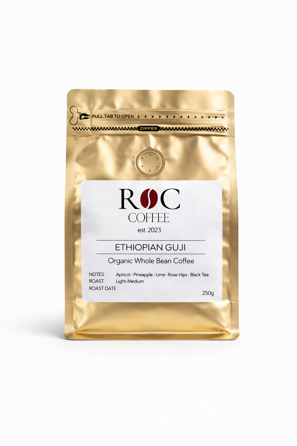 Organic Ethiopian Guji Light-Medium Roast Whole Bean 250g